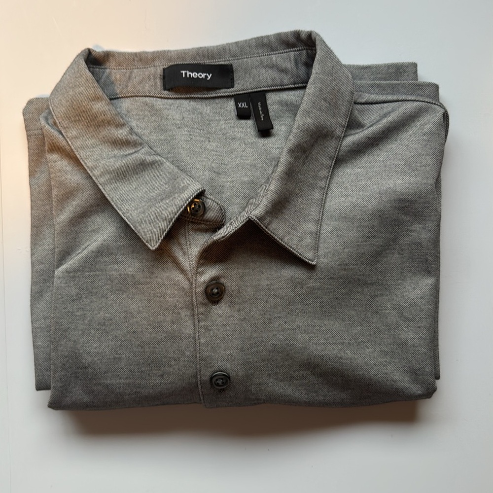 Theory Gray Polo Shirt